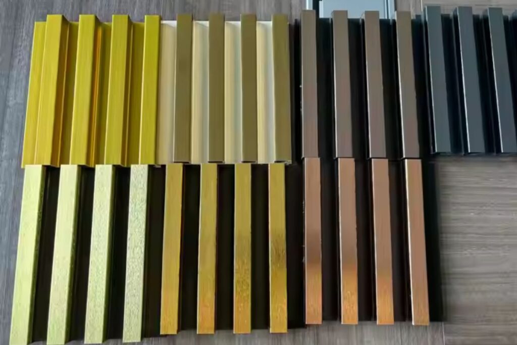 Gold Hairline Decorative SS 304 Fluted Panels in usa