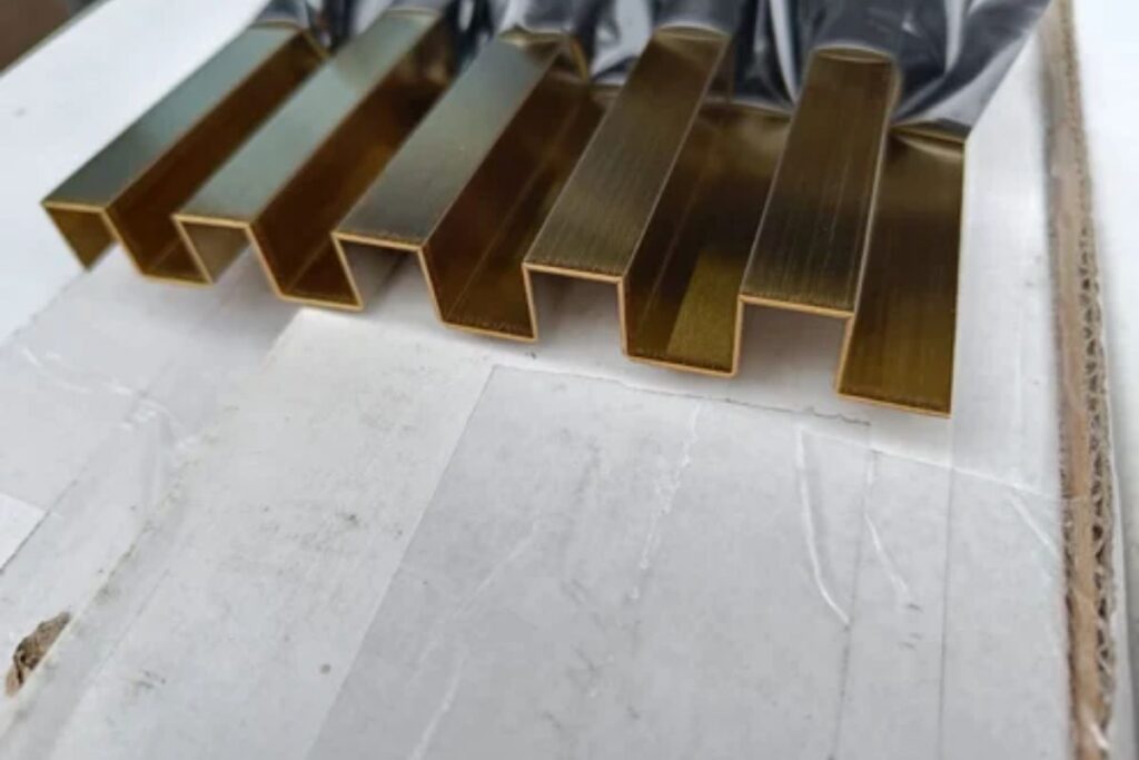 SS Gold Hairline Fluted Panel in usa