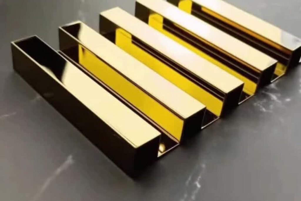 Stainless Steel 304 Gold Hairline Fluted Panels in usa